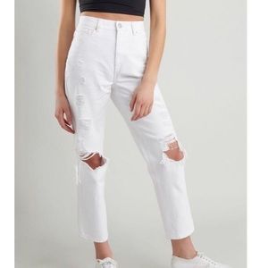 Garage Distressed White Jeans